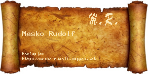 Mesko Rudolf névjegykártya